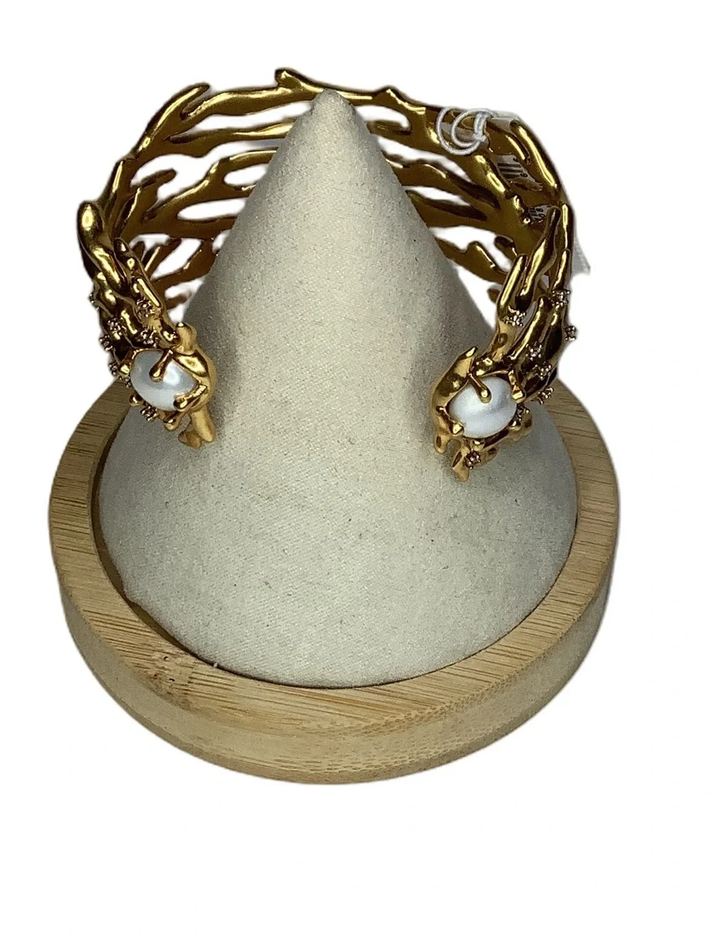 Kendra Scott Gold White Pearl Shea Statement Cuff Bracelet New